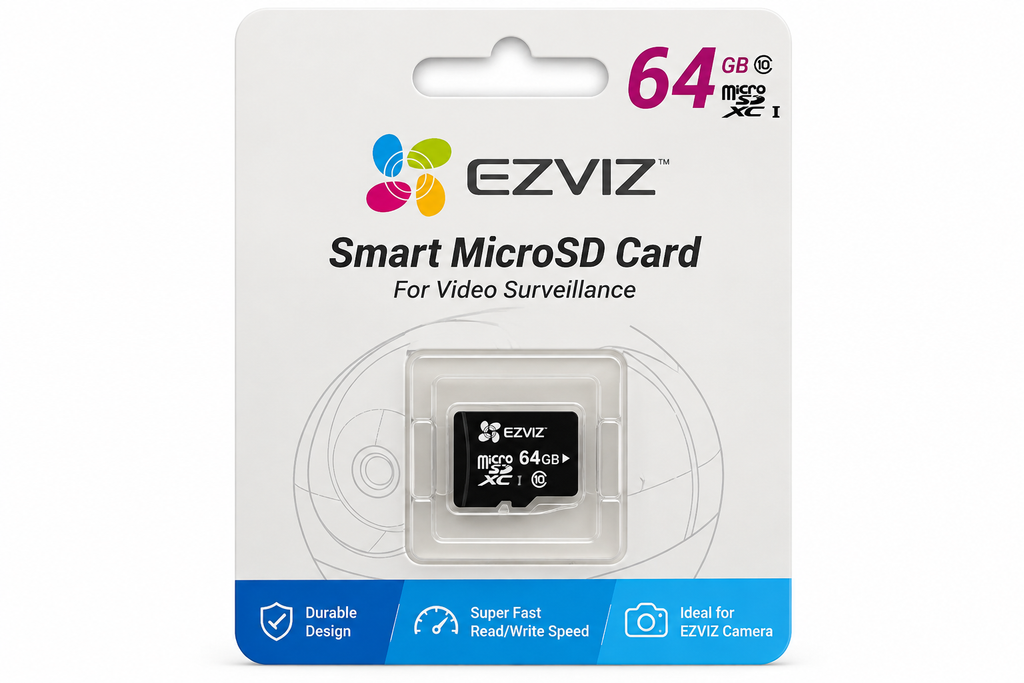 Memoria MicroSD EZVIZ 64GB Clase 10 para Cámaras de Seguridad