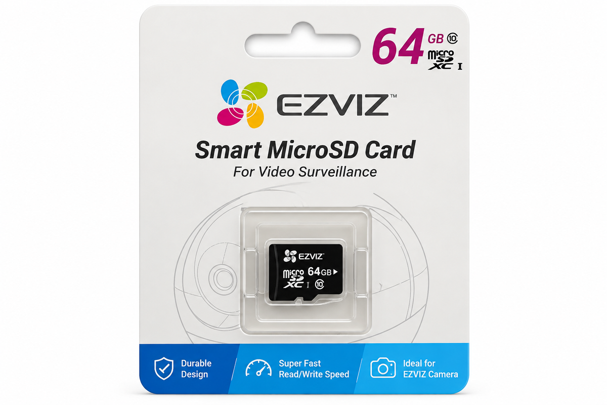 Memoria MicroSD EZVIZ 64GB Clase 10 para Cámaras de Seguridad