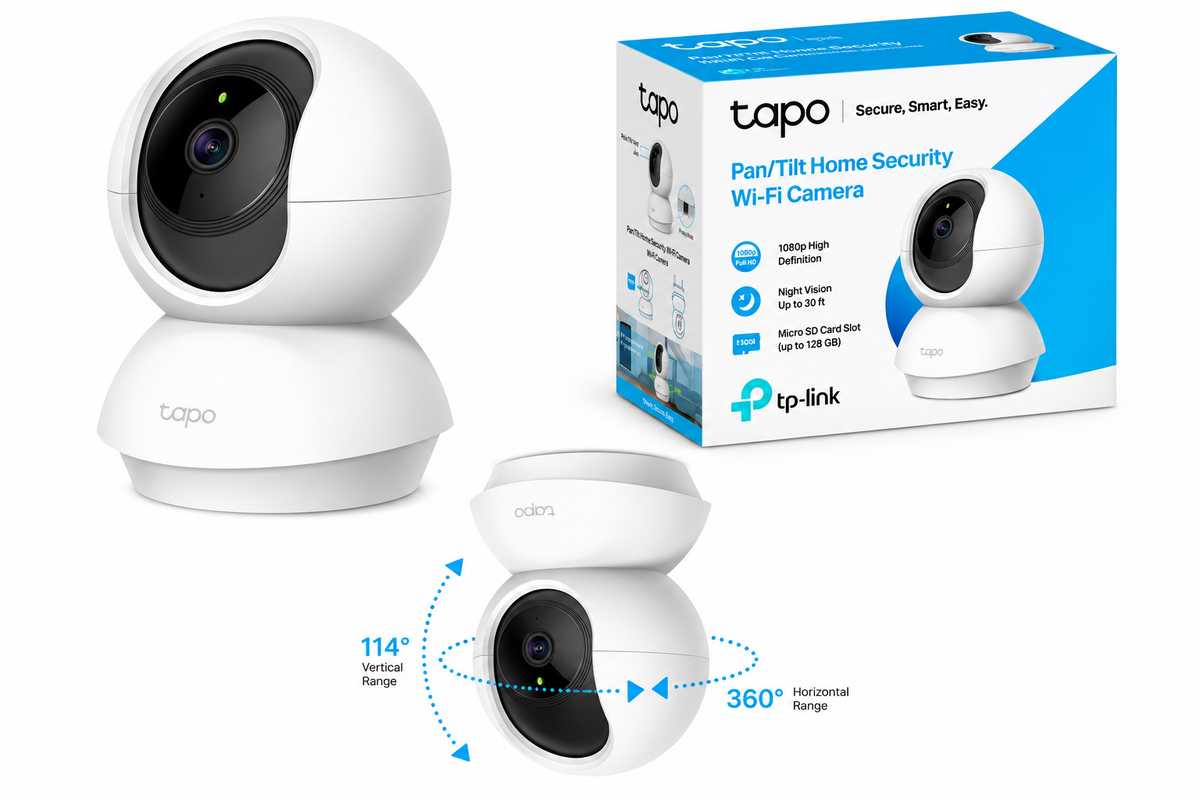 Cámara de Seguridad WiFi TP-Link Tapo C200 360° Full HD 1080p