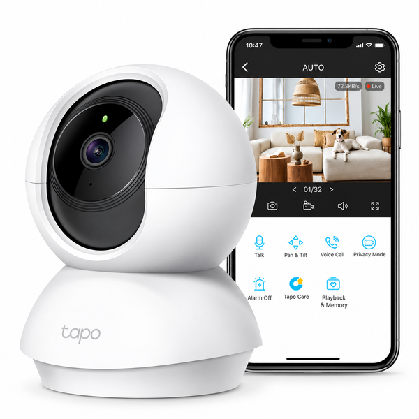 Cámara de Seguridad WiFi TP-Link Tapo C210 3MP 360° – Visión Nocturna y Audio Bidireccional